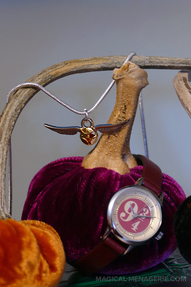 Magic Alley Harry Potter Golden Snitch Necklace and Platform 9 3/4 Watch